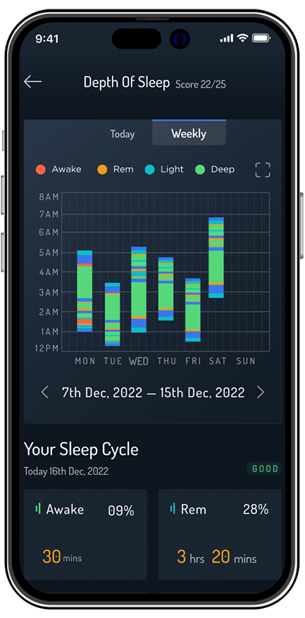 Sleep tracking mobile app
