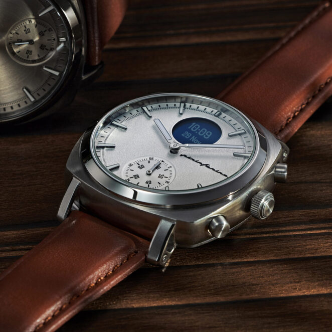 Pininfarina Hybrid Smartwatch | Best Hybrid Smartwatch for men SENSO HYBRID Moonlight Silver 03