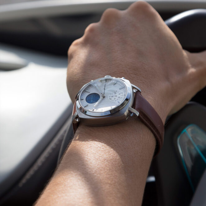 Pininfarina Hybrid Smartwatch | Best Hybrid Smartwatch for men SENSO HYBRID Moonlight Silver 04
