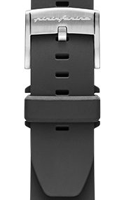 Pininfarina FKM Kautschuk Uhrenarmband - 22mm High-Performance Fluorelastomer Band für Senso Hybrid Smart Watch mit Edelstahlschließe & Quick Release - Wasserfest - Schwarz - Stahlschließe - Steel Buckle
